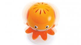Hape Stay Put Rattle Orange Octopus